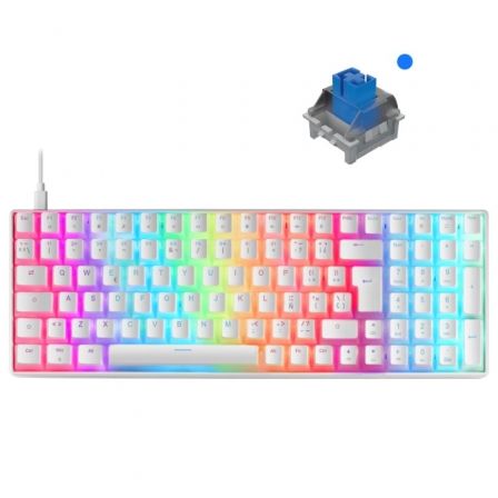 TECLADO GAMING MECANICO MARS GAMING MKULTRAWBES PREMIUM/ BLANCO