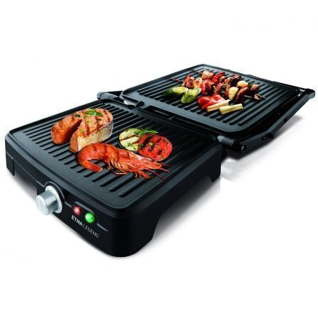 GRILL TAURUS ETNA LEGEND - 2200W - PLACAS ANTIADHERENTES - SUPERFICIE 28X22CM - APERTURA DE 180 - SELECTOR DE TEMPERATURA - BAND