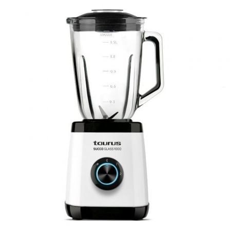 BATIDORA DE VASO TAURUS SUCCO GLASS - 1000W - 2 VELOCIDADES+PULSE - JARRA CRISTAL 1.5L - CUCHILLA 4 FILOS - PICA HIELO