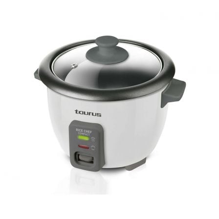 HERVIDORA DE ARROZ TAURUS RICE CHEF COMPACT - 300W - RECIPIENTE 0.6L - ACCESORIO COCCION VAPOR - FUNCION COCCION Y MANTENIMIENTO