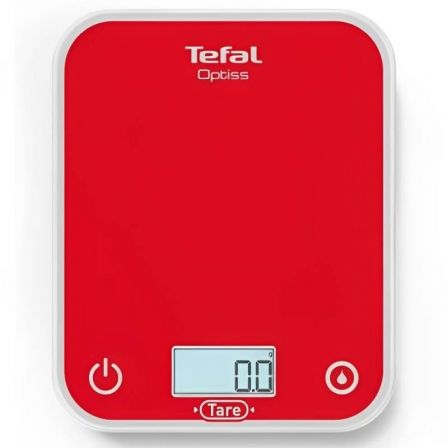 BASCULA DE COCINA ELECTRONICA TEFAL OPTISS/ HASTA 5KG/ ROJA