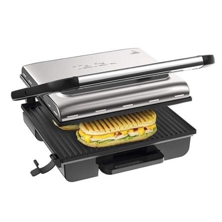 GRILL TEFAL INICIO ADJUST - 2000W - TERMOSTATO AJUSTABLE 3 NIVELES - PLACAS ANTIADHERENTES - CUERPO ACERO INOXIDABLE