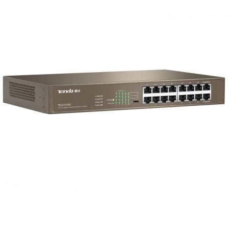 SWITCH TENDA TEG1016D V5.0 - 16 PUERTOS 10/100/1000 - SOPORTE FULL-DUPLEX - MDI/MDIX - ANCHO DE BANDA HASTA 32GBPS