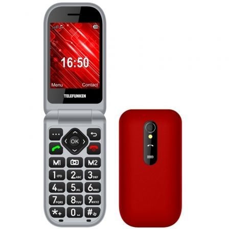 TELEFONO MOVIL TELEFUNKEN S450 PARA PERSONAS MAYORES/ ROJO