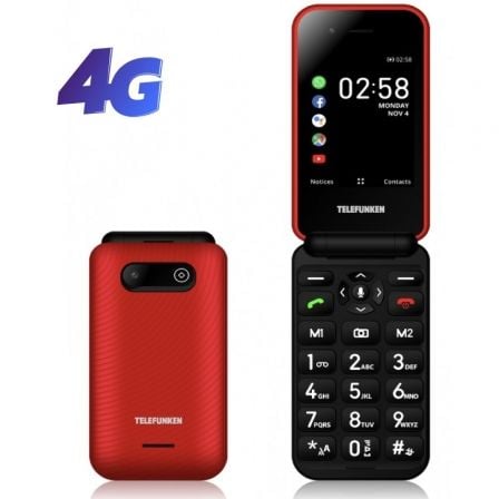 TELEFONO MOVIL TELEFUNKEN S760 PARA PERSONAS MAYORES/ ROJO