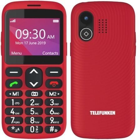 TELEFONO MOVIL TELEFUNKEN S520 PARA PERSONAS MAYORES/ ROJO