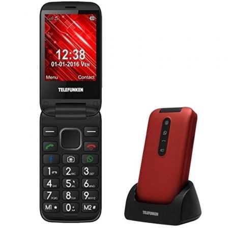 TELEFONO MOVIL TELEFUNKEN TM 360 COSI PARA PERSONAS MAYORES/ ROJO