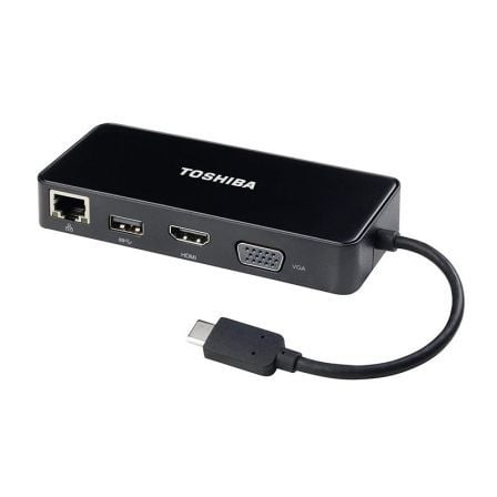 ADAPTADOR DE VIAJE TOSHIBA PA5272U-2PRP - USB TIPO-C A HDMI / VGA / USB 3.1 / LAN GIGABIT