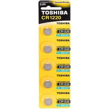 PACK DE 5 PILAS DE BOTON TOSHIBA CR1220/ 3V