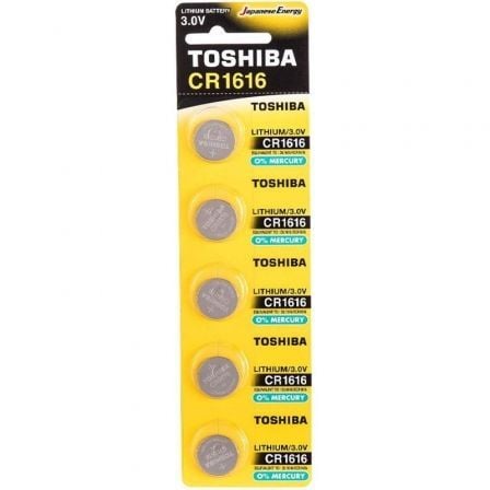 PACK DE 5 PILAS DE BOTON TOSHIBA CR1616/ 3V