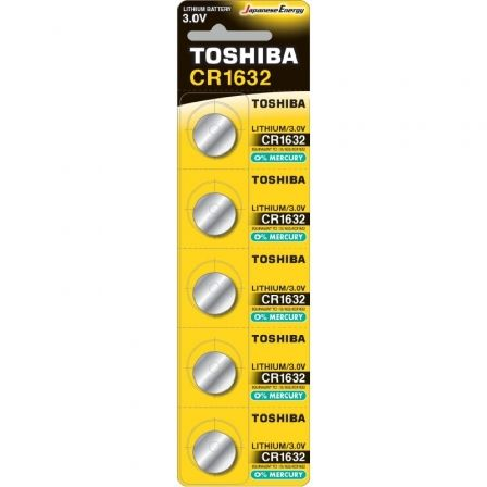 PACK DE 5 PILAS DE BOTON TOSHIBA CR1632/ 3V