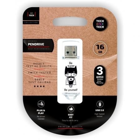 PENDRIVE 16GB TECH ONE TECH BE SUPER USB 2.0 | Pendrives