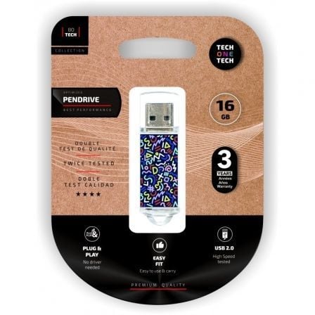 PENDRIVE 16GB TECH ONE TECH KAOTIC DARK USB 2.0 | Pendrives
