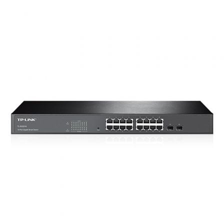 SWITCH SMART GIGABIT JETSTREAM TP-LINK T1600G-18TS (TL-SG2216) - 16 PUERTOS RJ45 10/100/1000 + 2 RANURAS COMBO SFP 10/100