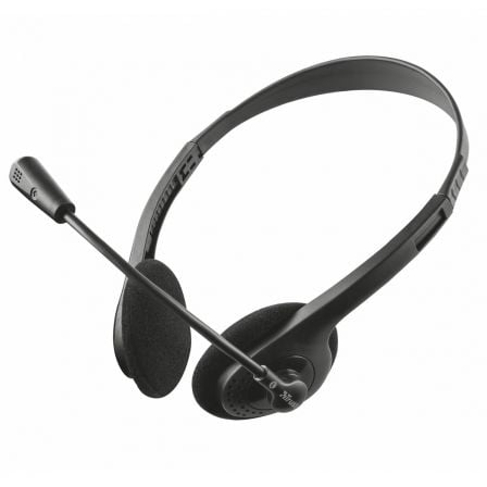 AURICULARES TRUST ZIVA CHAT 21517/ CON MICROFONO/ JACK 3.5/ NEGROS | Auriculares