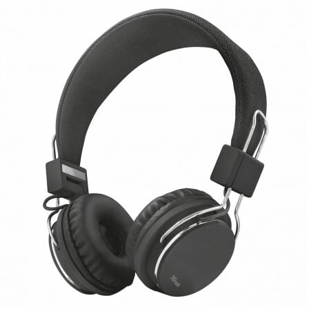 AURICULARES TRUST URBAN ZIVA 21821/ CON MICROFONO/ JACK 3.5/ NEGROS