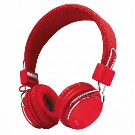 AURICULARES TRUST URBAN ZIVA 21822/ CON MICROFONO/ JACK 3.5/ ROJOS