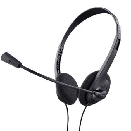 AURICULARES TRUST CHAT HEADSET 24659/ CON MICROFONO/ JACK 3.5/ NEGROS | Auriculares