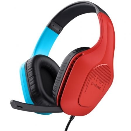 AURICULARES GAMING CON MICROFONO TRUST GAMING GXT 416S ZIROX/ JACK 3.5/ AZULES Y ROJOS