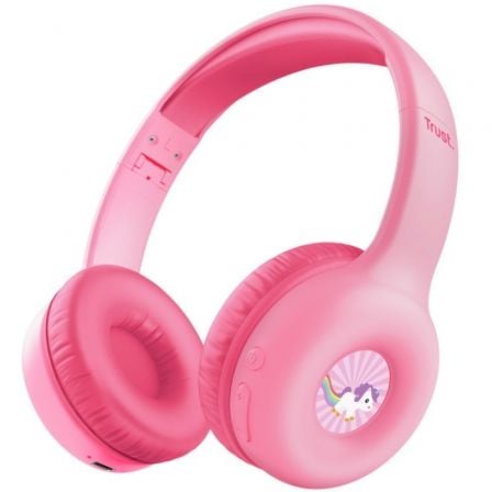 AURICULARES INFANTILES INALAMBRICOS TRUST NOUNA KIDS/ CON MICROFONO/ ROSAS