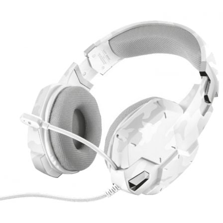 AURICULARES CON MICROFONO TRUST GAMING GXT 322W BLANCO CAMUFLAJE - MANDO DE VOLUMEN EN AURICULAR - ACOLCHADOS - CABLE 2M - 1X JA