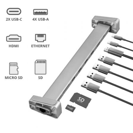 DOCKING USB TIPO-C TRUST DALYX 23417/ 6XUSB/ 1XHDMI/ 1XRJ45/ 1XLECTOR TARJETAS SD/ GRIS | Dockstations
