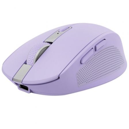 RATON INALAMBRICO POR BLUETOOTH TRUST OZAA COMPACT WIRELESS/ BATERIA RECARGABLE/ HASTA 3200 DPI/ MORADO