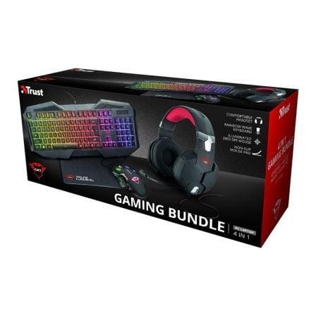 PACK TRUST GAMING GXT 1182RW - TECLADO GXT 830-RW ILUMINADO - RATON GXT 108 - AURICULARES - ALFOMBRILLA ANTIDESLIZANTE