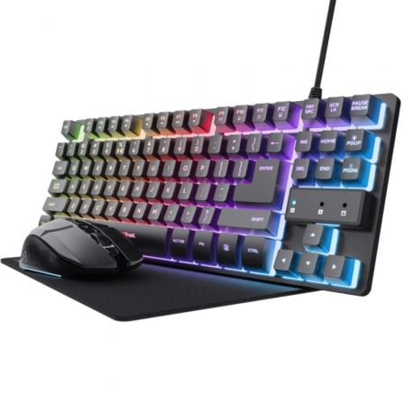 PACK GAMING TRUST GAMING GXT 794/ TECLADO RGB + RATON RGB + ALFOMBRILLA