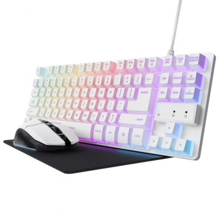 PACK GAMING TRUST GAMING GXT 794W/ TECLADO RGB + RATON RGB + ALFOMBRILLA