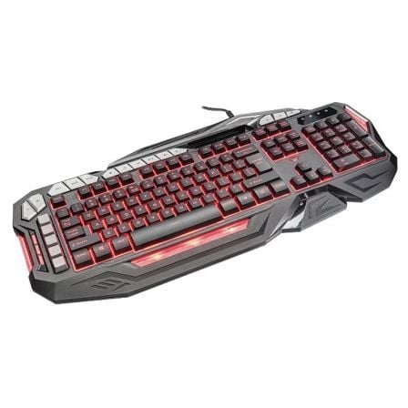 TECLADO PARA JUEGOS TRUST GAMING GXT 285 - 5 MACROS - 3 TECLAS DE PERFIL - INTERRUPTOR DE MODO DE JUEGO - ILUMINACION LED - CABL