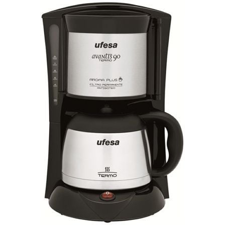 CAFETERA DE GOTEO UFESA CG7236 AVANTIS TERMO - 800W - CAPACIDAD 1L - JARRA TERMO ACERO INOX - PORTAFILTRO PIVOTANTE Y EXTRAIBLE