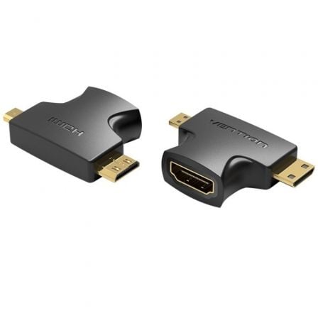 ADAPTADOR HDMI 2 EN 1 VENTION AGFB0/ HDMI HEMBRA A MICRO HDMI MACHO - MINI HDMI MACHO | Adaptadores hdmi