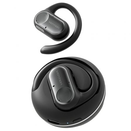 AURICULARES DEPORTIVOS BLUETOOTH VENTION OPEN EAR OPENBEAT O11 NBPB0 CON ESTUCHE DE CARGA/ NEGROS