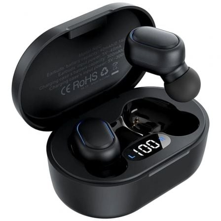 AURICULARES BLUETOOTH VENTION TINY T15 NBDB0 CON ESTUCHE DE CARGA/ AUTONOMIA 7H/ NEGROS