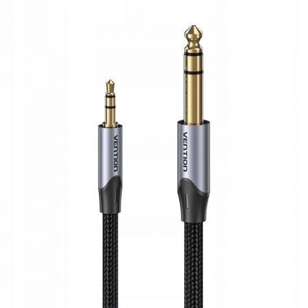 CABLE ESTEREO VENTION BAUHH/ JACK 3.5 MACHO - JACK 6.3 MACHO/ 2M/ GRIS | Cables de audio