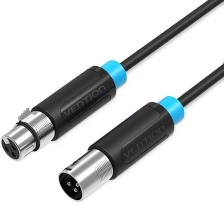 CABLE ESTEREO VENTION BBFBL/ XLR MACHO - XLR HEMBRA/ 10M/ NEGRO