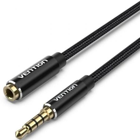 CABLE ESTEREO VENTION BHCBJ/ JACK 3.5 MACHO - JACK 3.5 HEMBRA/ 5M/ NEGRO