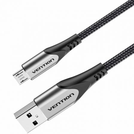 CABLE USB 2.0 VENTION COAHH/ MICROUSB MACHO - USB MACHO/ HASTA 60W/ 480MBPS/ 2M/ GRIS