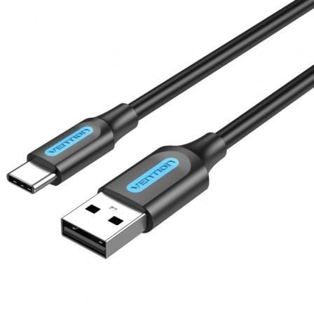 CABLE USB 2.0 TIPO-C VENTION COKBC/ USB MACHO - USB TIPO-C MACHO/ HASTA 60W/ 480MBPS/ 25CM/ GRIS | Cable usb