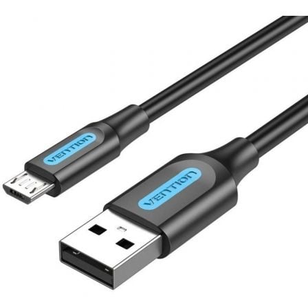 CABLE USB 2.0 VENTION COLBF/ USB MACHO - MICROUSB MACHO/ HASTA 60W/ 480MBPS/ 1M/ NEGRO | Cable usb