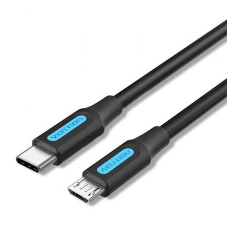 CABLE USB 2.0 TIPO-C VENTION COVBG/ USB TIPO-C MACHO - MICROUSB MACHO/ 1.5M/ NEGRO