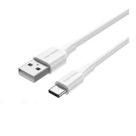 CABLE USB 2.0 TIPO-C VENTION CTHWF/ USB TIPO-C MACHO - USB MACHO/ HASTA 60W/ 480MBPS/ 1M/ BLANCO | Cable usb