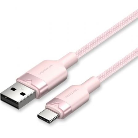 CABLE USB 2.0 TIPO-C VENTION CTNPF/ USB TIPO-C MACHO - USB MACHO/ HASTA 60W/ 480MBPS/ 1M/ ROSA