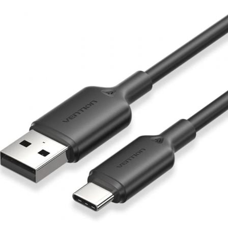 CABLE USB 2.0 TIPO-C VENTION CTQBF/ USB TIPO-C MACHO - USB MACHO/ HASTA 60W/ 480MBPS/ 1M/ NEGRO