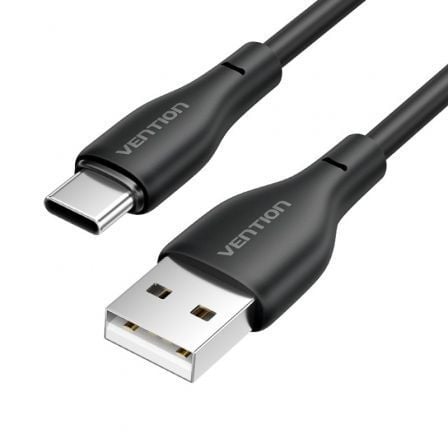 CABLE USB TIPO-C VENTION H25BF/ USB TIPO-C MACHO - USB MACHO/ 15W/ 480MBPS/ 1M/ NEGRO