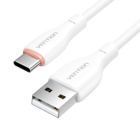 CABLE USB TIPO-C VENTION H25WF/ USB TIPO-C MACHO - USB MACHO/ 15W/ 480MBPS/ 1M/ BLANCO