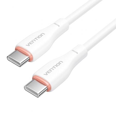 CABLE USB TIPO-C VENTION H27WF/ USB TIPO-C MACHO - USB TIPO-C MACHO/ 60W/ 480MBPS/ 1M/ BLANCO