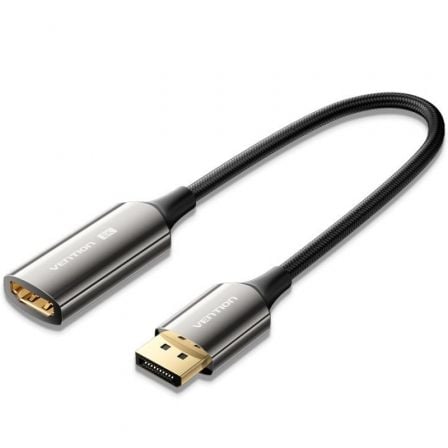 CABLE CONVERSOR VENTION HFNBC/ DISPLAYPORT MACHO - HDMI HEMBRA/ 25CM/ NEGRO