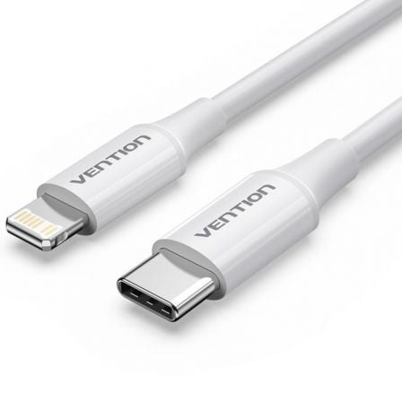 CABLE USB 2.0 TIPO-C LIGHTNING VENTION LAJWF/ USB TIPO-C MACHO - LIGHTNING MACHO/ HASTA 27W/ 480MBPS/ 1M/ BLANCO | Cables lighting